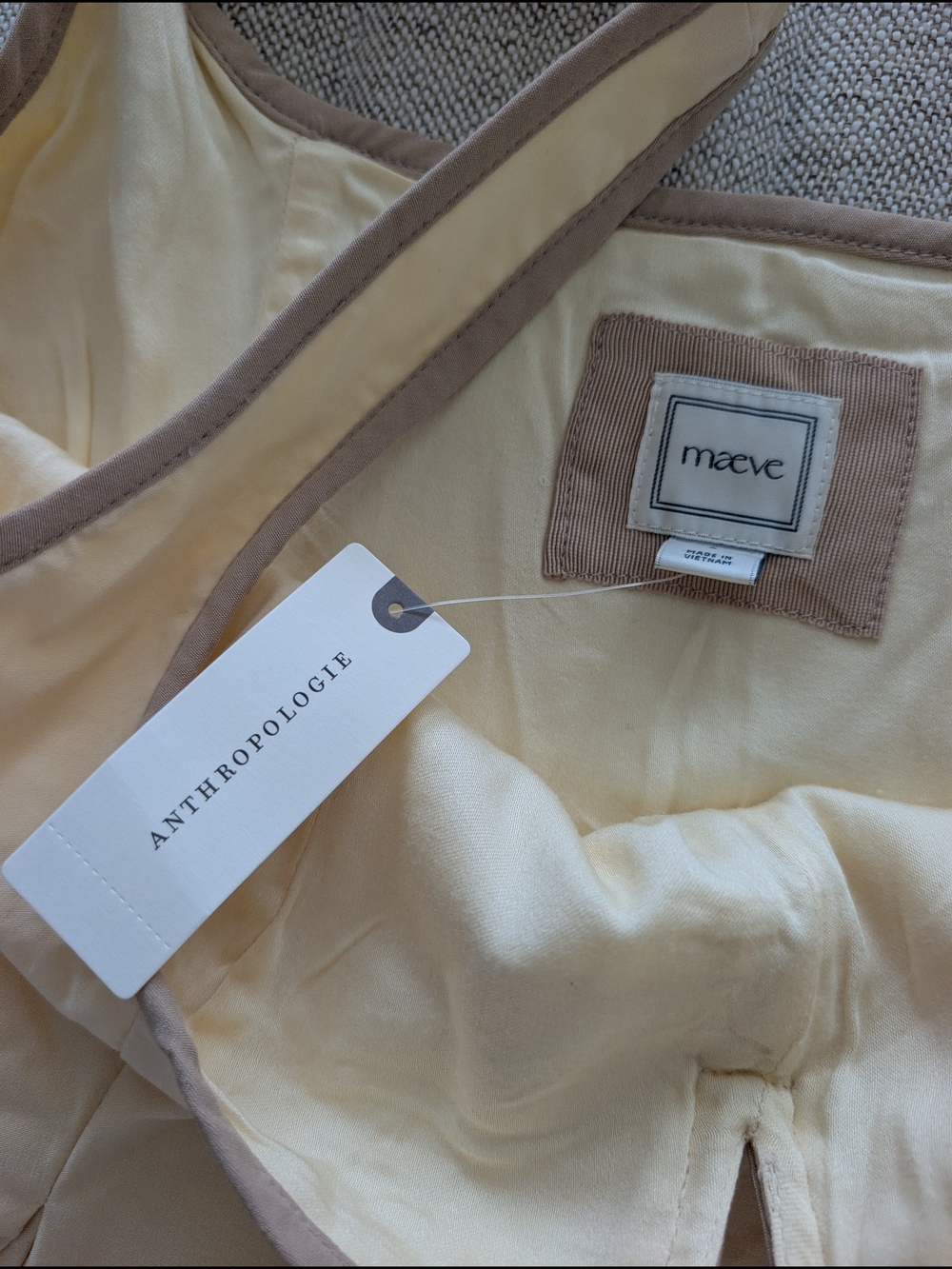 Anthropologie Maeve Arlette Mini Dress Yellow Size S NWT - Picture 7 of 14